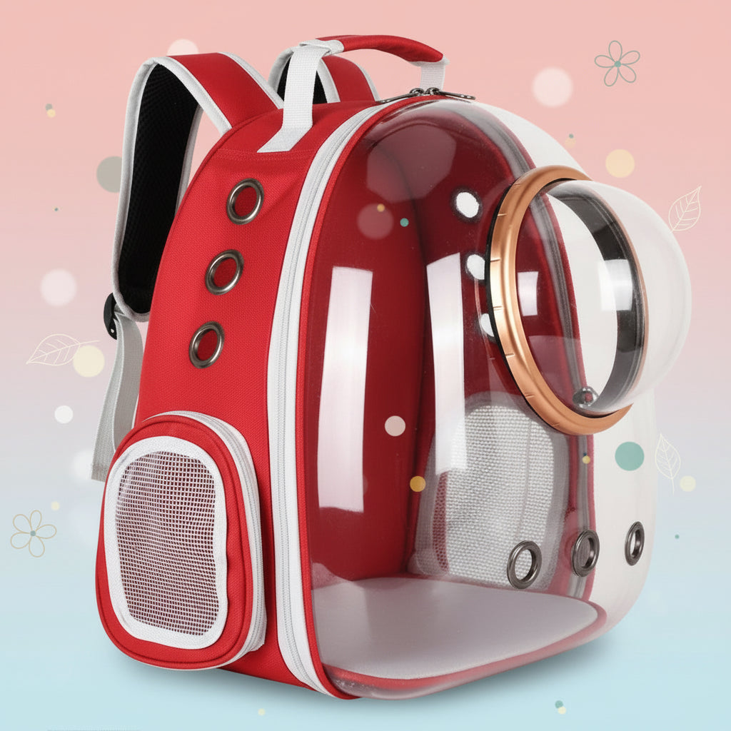 Transporttasche für Hunde und Katzen Rot - CatCapsule 