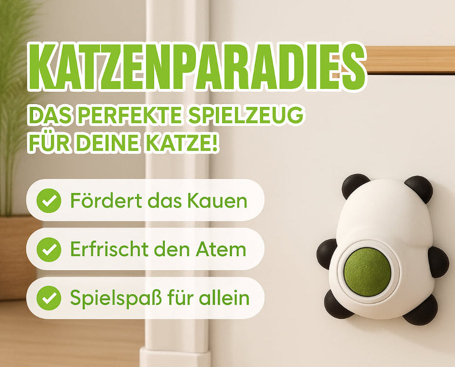 Katzenminze in Panda form zum aufkleben - selbstklebend für die Wand
