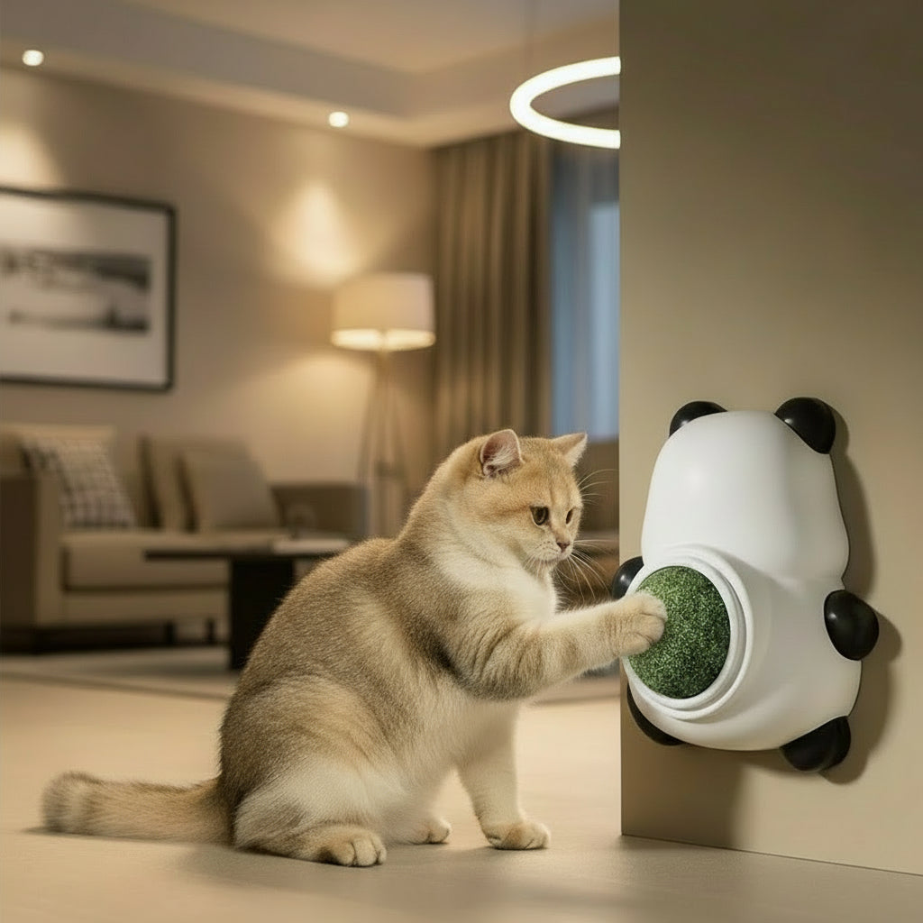 Katzenminze in Panda form zum aufkleben - Katzenparadies